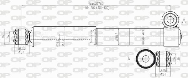 Open parts SAB8250.12 Амортизатор підвіски задній масляний SAB825012: Приваблива ціна - Купити у Польщі на 2407.PL!