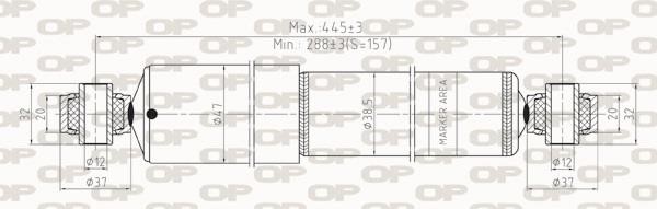 Open parts SAB8263.32 Амортизатор підвіскі задній газомасляний SAB826332: Приваблива ціна - Купити у Польщі на 2407.PL!