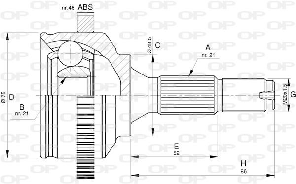 Open parts CVJ5764.10 Шарнирный комплект, приводной вал CVJ576410: Отличная цена - Купить в Польше на 2407.PL!