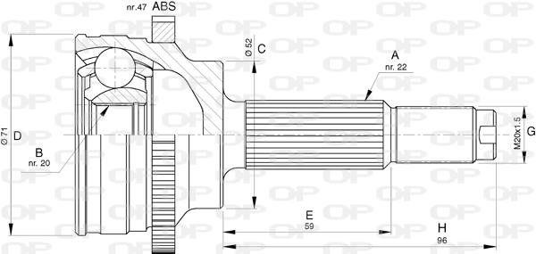 Open parts CVJ5772.10 Joint Kit, drive shaft CVJ577210: Buy near me in Poland at 2407.PL - Good price!