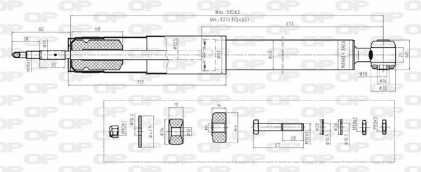 Open parts SAB8162.31 Амортизатор подвески передний газомасляный SAB816231: Отличная цена - Купить в Польше на 2407.PL!
