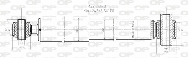 Open parts SAB8132.32 Rear oil and gas suspension shock absorber SAB813232: Buy near me in Poland at 2407.PL - Good price!