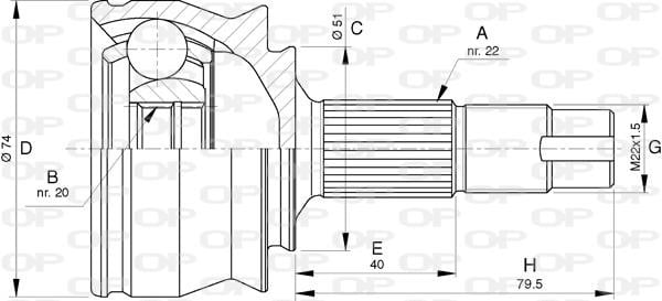 Open parts CVJ5762.10 Joint Kit, drive shaft CVJ576210: Buy near me at 2407.PL in Poland at an Affordable price!