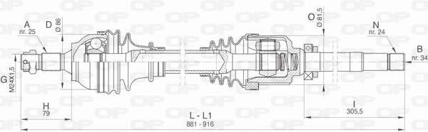 Open parts DRS6439.00 Drive shaft DRS643900: Buy near me in Poland at 2407.PL - Good price!