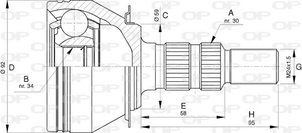 Open parts CVJ5789.10 Joint Kit, drive shaft CVJ578910: Buy near me in Poland at 2407.PL - Good price!