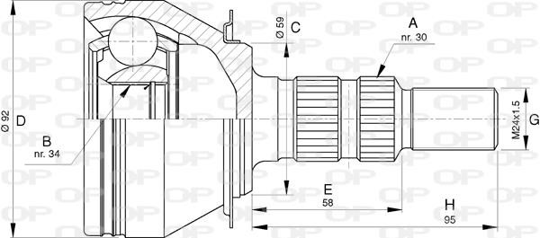 Open parts CVJ5789.10 Gelenksatz, Antriebswelle CVJ578910: Kaufen Sie zu einem guten Preis in Polen bei 2407.PL!