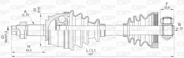 Open parts DRS6444.00 Drive shaft DRS644400: Buy near me in Poland at 2407.PL - Good price!