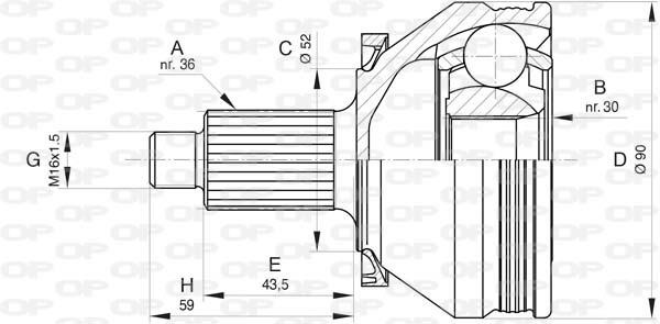 Open parts CVJ5831.10 Joint kit, drive shaft CVJ583110: Buy near me in Poland at 2407.PL - Good price!