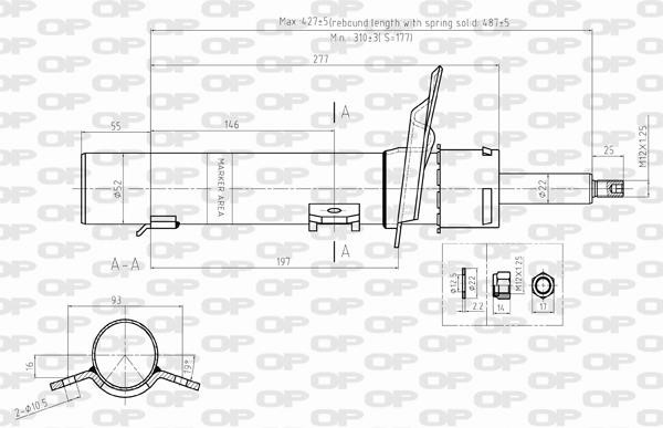 Open parts SAB8347.31 Амортизатор підвіски передній газомасляний SAB834731: Приваблива ціна - Купити у Польщі на 2407.PL!