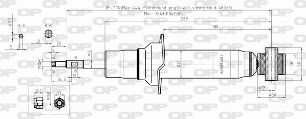 Open parts SAB8334.32 Rear oil and gas suspension shock absorber SAB833432: Buy near me in Poland at 2407.PL - Good price!