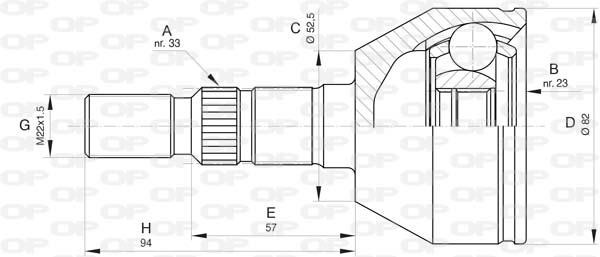Open parts CVJ5826.10 Joint kit, drive shaft CVJ582610: Buy near me in Poland at 2407.PL - Good price!
