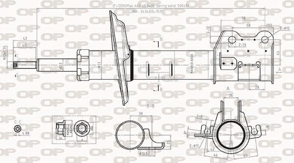 Open parts SAB8374.31 Front Left Gas Oil Suspension Shock Absorber SAB837431: Buy near me in Poland at 2407.PL - Good price!