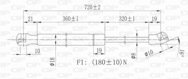 Open parts GSR6045.00 Пружина газова капоту GSR604500: Приваблива ціна - Купити у Польщі на 2407.PL!