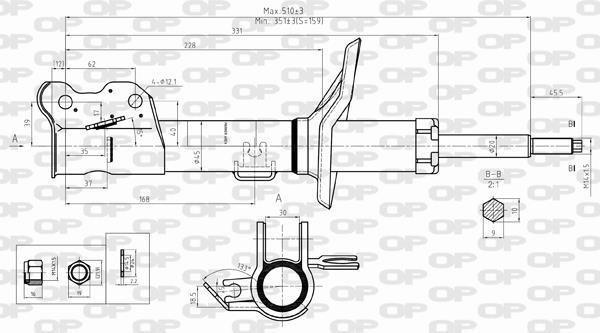 Open parts SAB8293.31 Gasöl-Federdämpfer vorne rechts SAB829331: Kaufen Sie zu einem guten Preis in Polen bei 2407.PL!