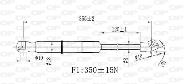 Open parts GSR6526.00 Gas hood spring GSR652600: Buy near me in Poland at 2407.PL - Good price!