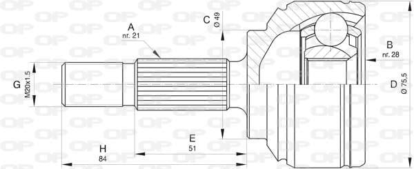 Open parts CVJ5803.10 Joint kit, drive shaft CVJ580310: Buy near me in Poland at 2407.PL - Good price!