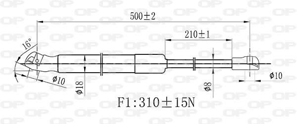 Open parts GSR6468.10 Motorhaubegasdruckfeder GSR646810: Kaufen Sie zu einem guten Preis in Polen bei 2407.PL!