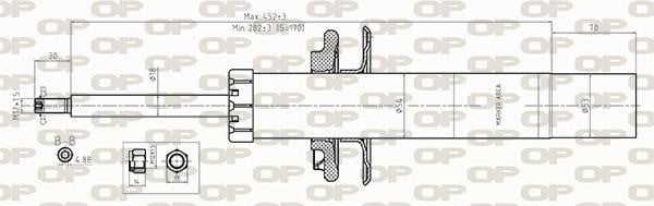 Open parts SAB8562.31 Амортизатор підвіски передній газомасляний SAB856231: Приваблива ціна - Купити у Польщі на 2407.PL!