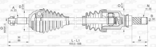 Open parts DRS6447.00 Antriebswelle DRS644700: Kaufen Sie zu einem guten Preis in Polen bei 2407.PL!