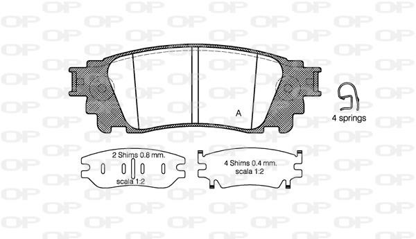Open parts BPA163600 Brake Pad Set, disc brake BPA163600: Buy near me in Poland at 2407.PL - Good price!