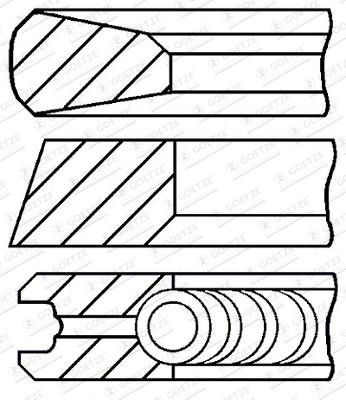 Goetze 08-741807-00 Piston ring set, 0,50mm 0874180700: Buy near me in Poland at 2407.PL - Good price!