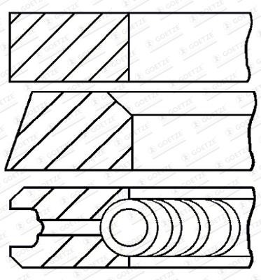 Goetze 08-743620-00 Pierścienie tłokowe na 1 cylinder, komplet, 0,70 mm 0874362000: Dobra cena w Polsce na 2407.PL - Kup Teraz!