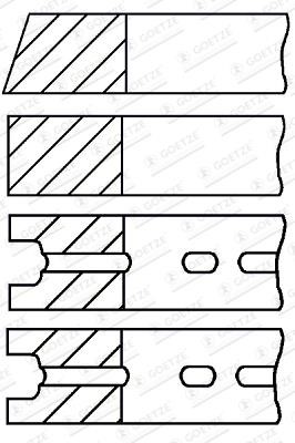 Goetze 08-529911-00 Piston rings for 1 cylinder, set, 1.00mm 0852991100: Buy near me in Poland at 2407.PL - Good price!