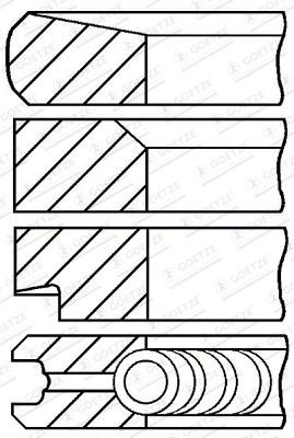 Goetze 08-278100-00 RING SET, PISTON, 1cyl, std 0827810000: Buy near me in Poland at 2407.PL - Good price!