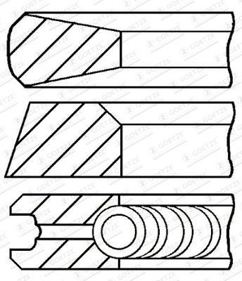 Goetze 08-126608-00 Piston rings for 1 cylinder, set, 0.60mm 0812660800: Buy near me in Poland at 2407.PL - Good price!