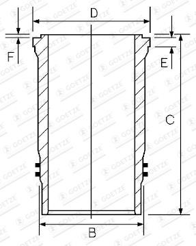 Goetze 15-452920-00 Cylinder liner 1545292000: Buy near me in Poland at 2407.PL - Good price!