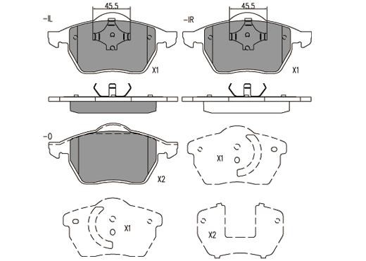 Klaxcar France 24051Z Front disc brake pads, set 24051Z: Buy near me in Poland at 2407.PL - Good price!