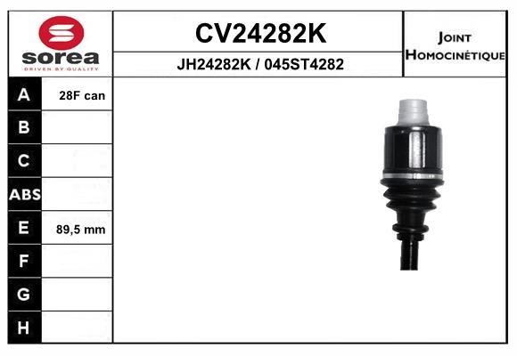 EAI CV24282K Комплект шарнірів, приводний вал CV24282K: Приваблива ціна - Купити у Польщі на 2407.PL!