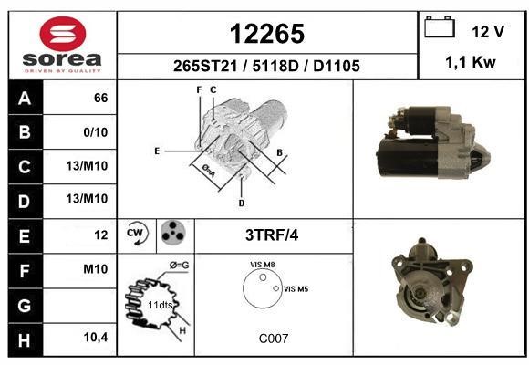 EAI 12265 Starter 12265: Buy near me at 2407.PL in Poland at an Affordable price!