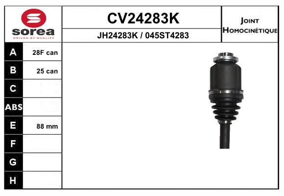 EAI CV24283K Joint Kit, drive shaft CV24283K: Buy near me in Poland at 2407.PL - Good price!