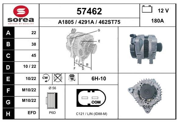 EAI 57462 Alternator 57462: Buy near me in Poland at 2407.PL - Good price!