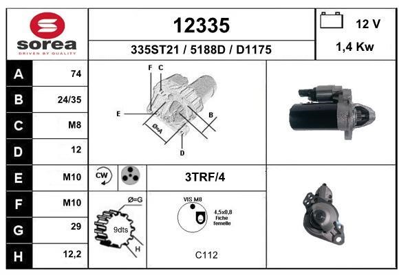 EAI 12335 Starter 12335: Buy near me in Poland at 2407.PL - Good price!