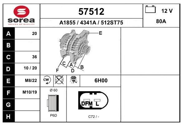 EAI 57512 Alternator 57512: Dobra cena w Polsce na 2407.PL - Kup Teraz!