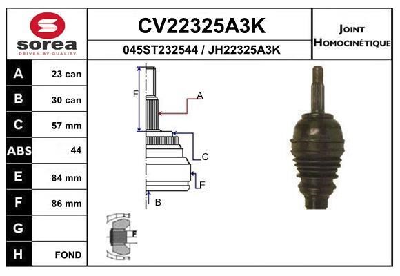 EAI CV22325A3K Joint kit, drive shaft CV22325A3K: Buy near me in Poland at 2407.PL - Good price!