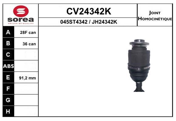 EAI CV24342K Gelenksatz, antriebswelle CV24342K: Kaufen Sie zu einem guten Preis in Polen bei 2407.PL!