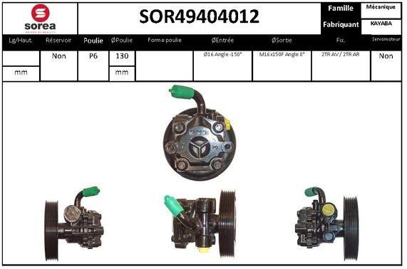EAI SOR49404012 Hydraulic Pump, steering system SOR49404012: Buy near me at 2407.PL in Poland at an Affordable price!