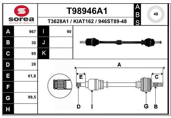 EAI T98946A1 Antriebswelle T98946A1: Kaufen Sie zu einem guten Preis in Polen bei 2407.PL!