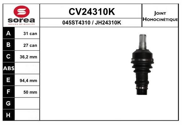 EAI CV24310K Joint kit, drive shaft CV24310K: Buy near me in Poland at 2407.PL - Good price!