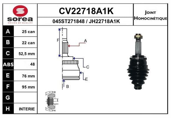 EAI CV22718A1K Joint kit, drive shaft CV22718A1K: Buy near me in Poland at 2407.PL - Good price!