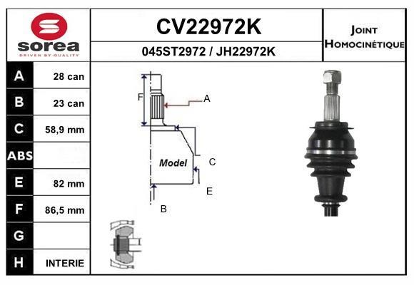 EAI CV22972K Joint kit, drive shaft CV22972K: Buy near me in Poland at 2407.PL - Good price!