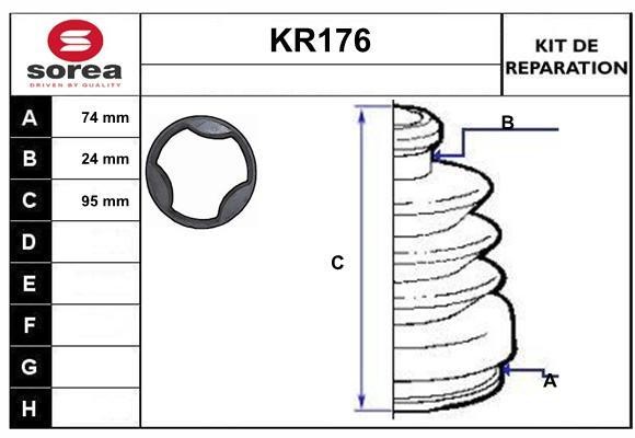 EAI KR176 Пыльник приводного вала, комплект KR176: Отличная цена - Купить в Польше на 2407.PL!