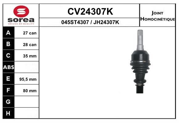 EAI CV24307K Joint kit, drive shaft CV24307K: Buy near me in Poland at 2407.PL - Good price!
