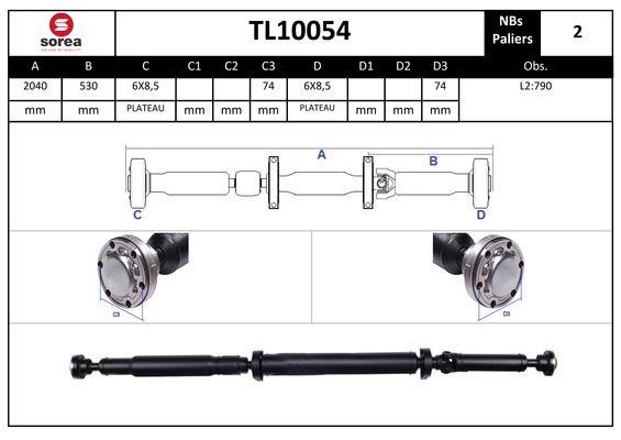 EAI TL10054 Карданный вал, главная передача TL10054: Отличная цена - Купить в Польше на 2407.PL!