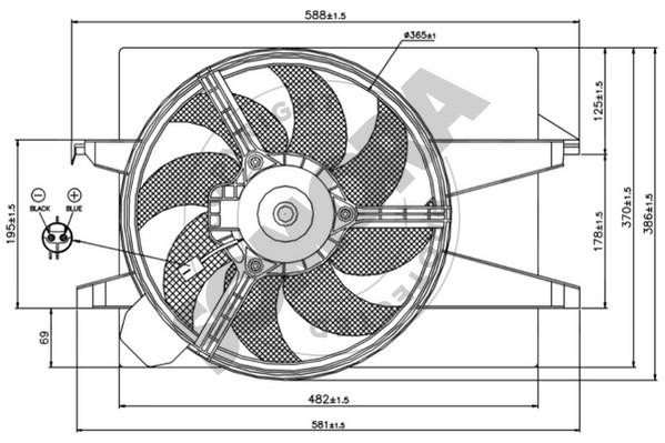 Somora 092530A Fan, radiator 092530A: Buy near me in Poland at 2407.PL - Good price!