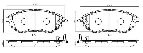 National NP3072 Brake Pad Set, disc brake NP3072: Buy near me in Poland at 2407.PL - Good price!