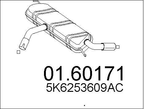 Mts 0160171 End Silencer 0160171: Buy near me in Poland at 2407.PL - Good price!
